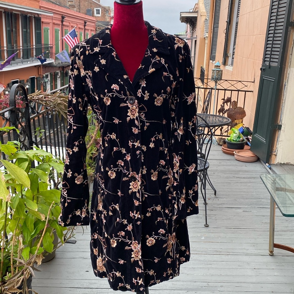 Black velvet Johnny Was coat